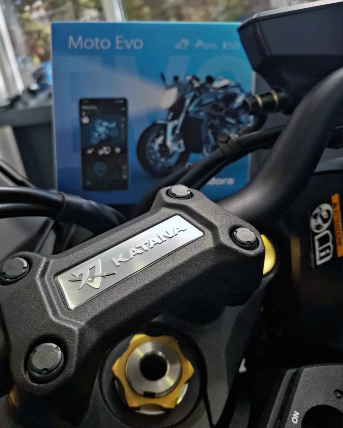 Suzuki Katana with Pandora Moto Evo installed